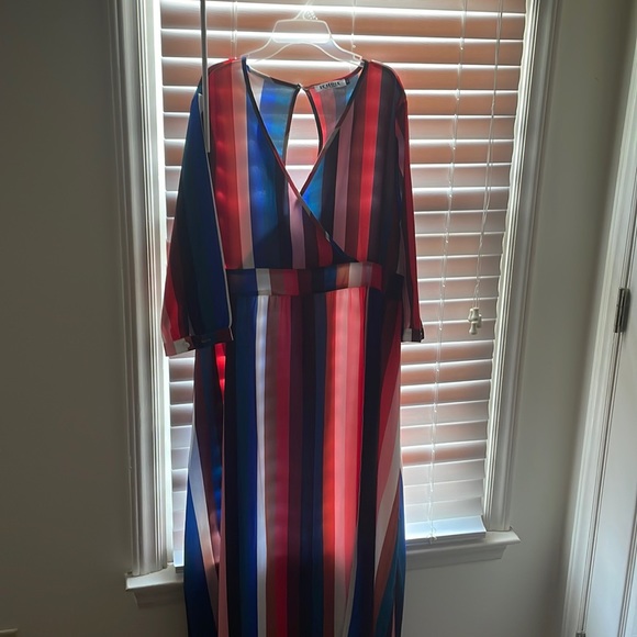 XL Colorful ICHOIX Dress W/ Slit - Picture 1 of 8